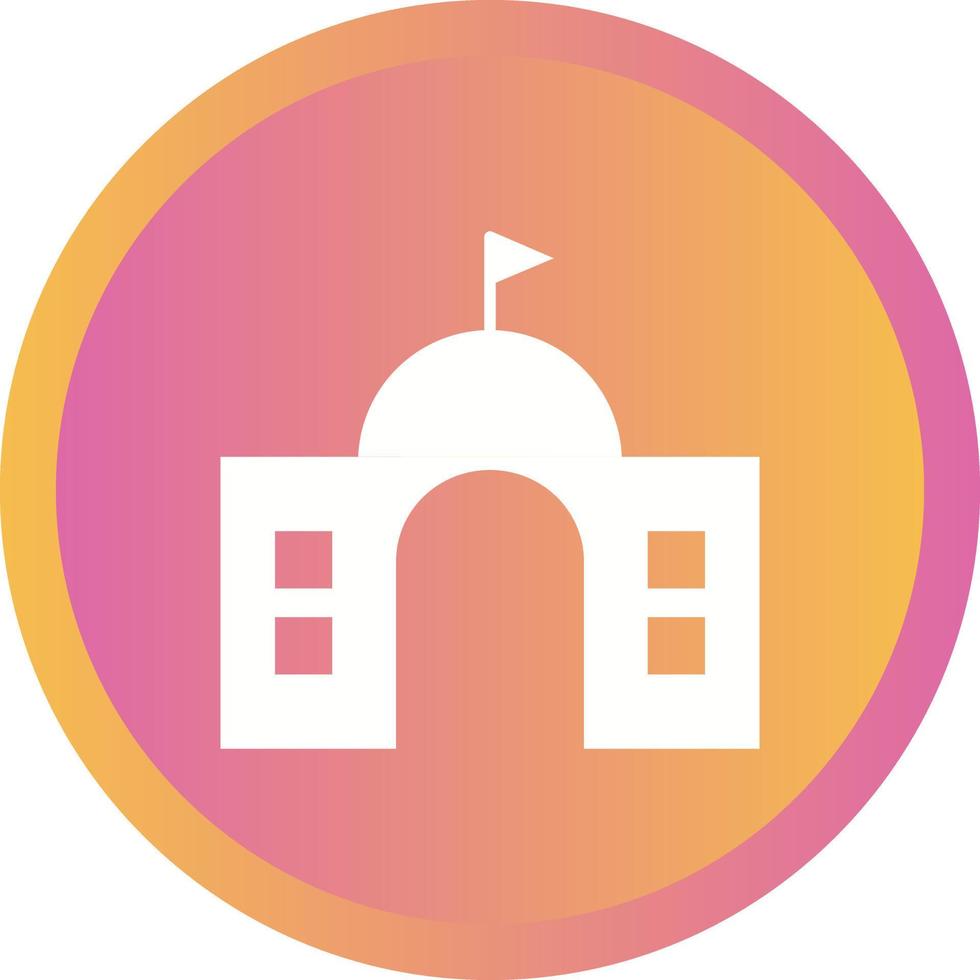 Beautiful University Vector Glyph Icon