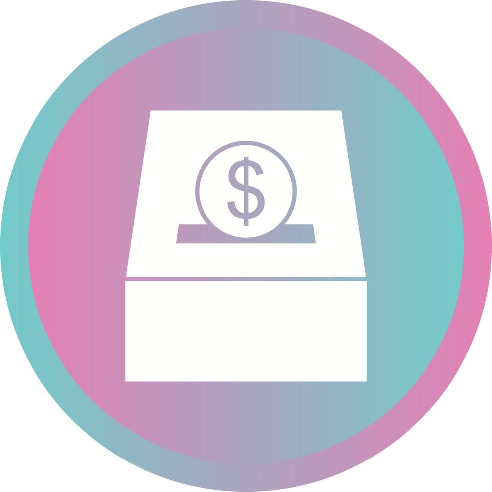 Beautiful Charity Box Glyph Vector Icon