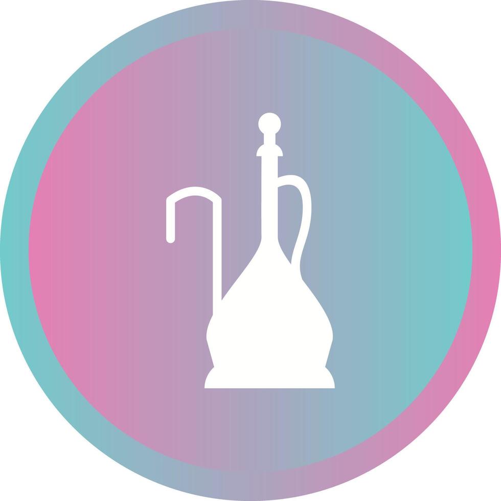 Beautiful Hookah Glyph Vector Icon