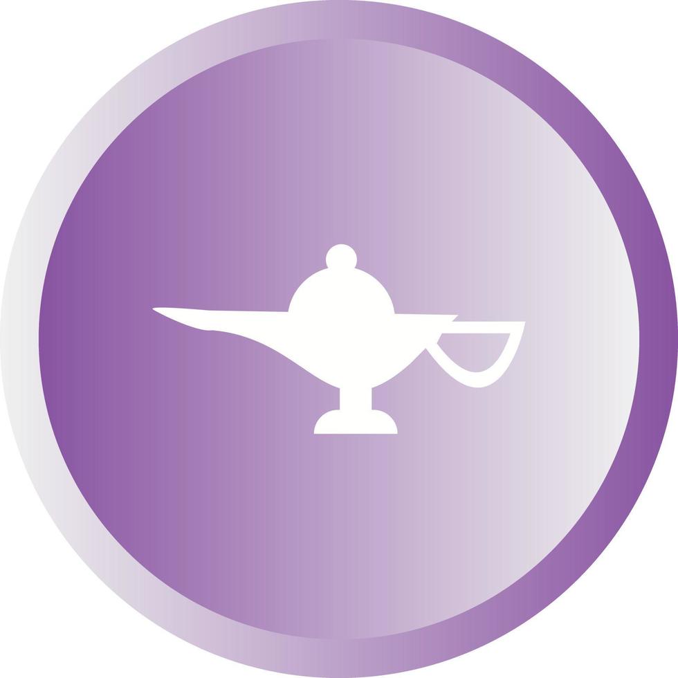 Beautiful Magical Lamp Glyph Vector Icon