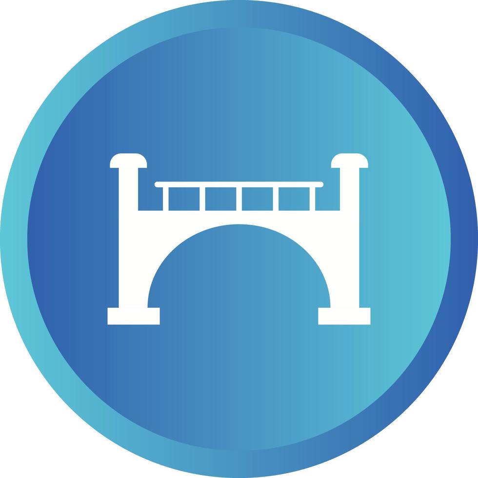 hermoso icono de vector de glifo de puente