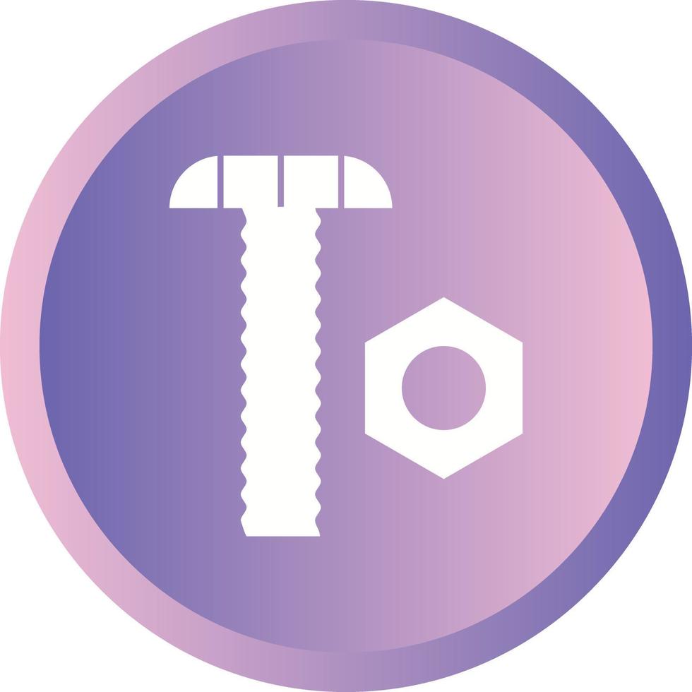 Beautiful Nut and bolt Glyph Vector Icon