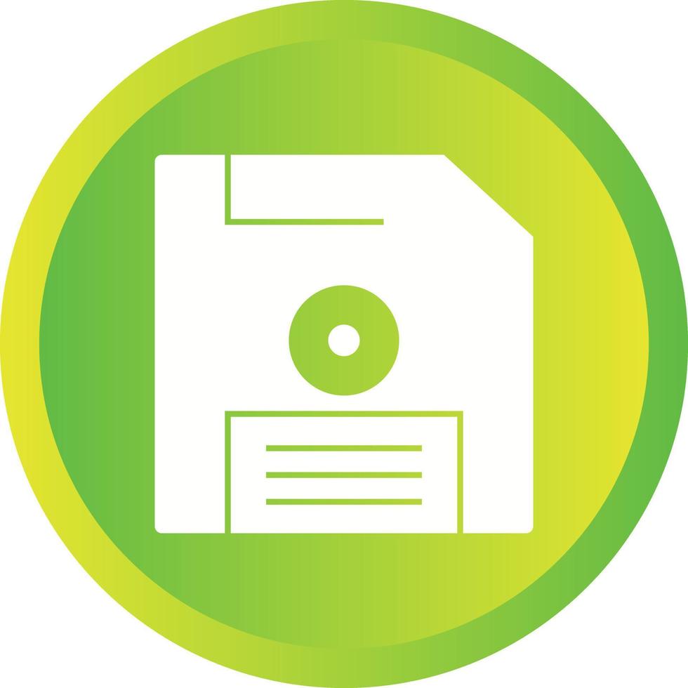 Beautiful Diskette Glyph Vector Icon