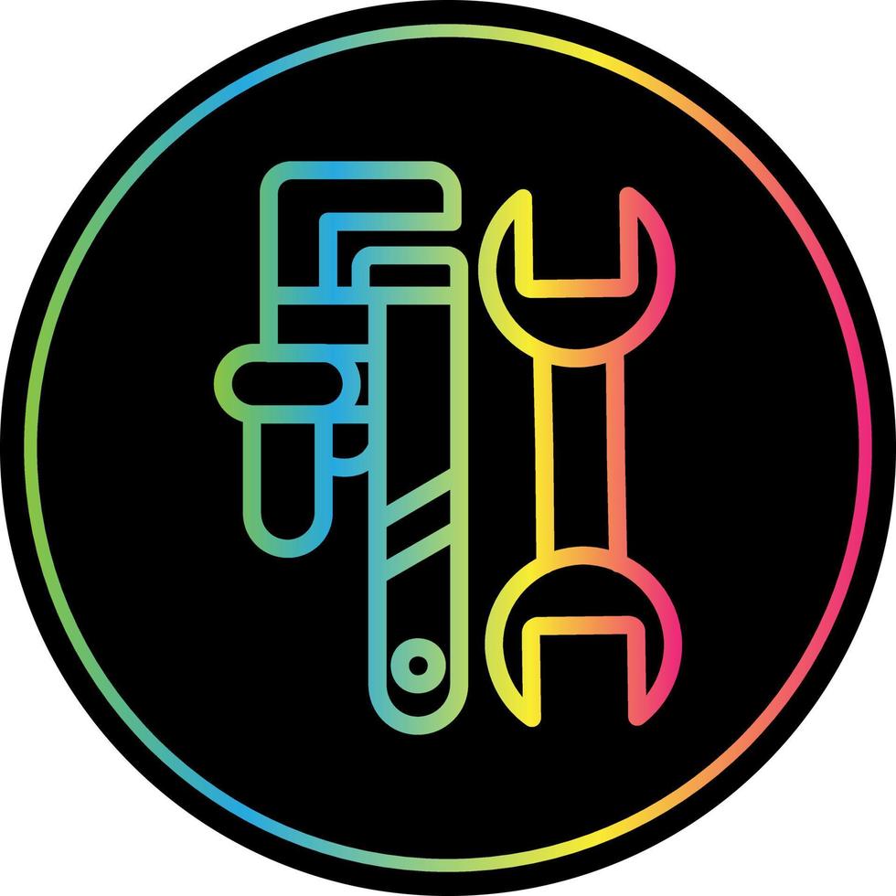 Pipe Wrench Vector Icon Design