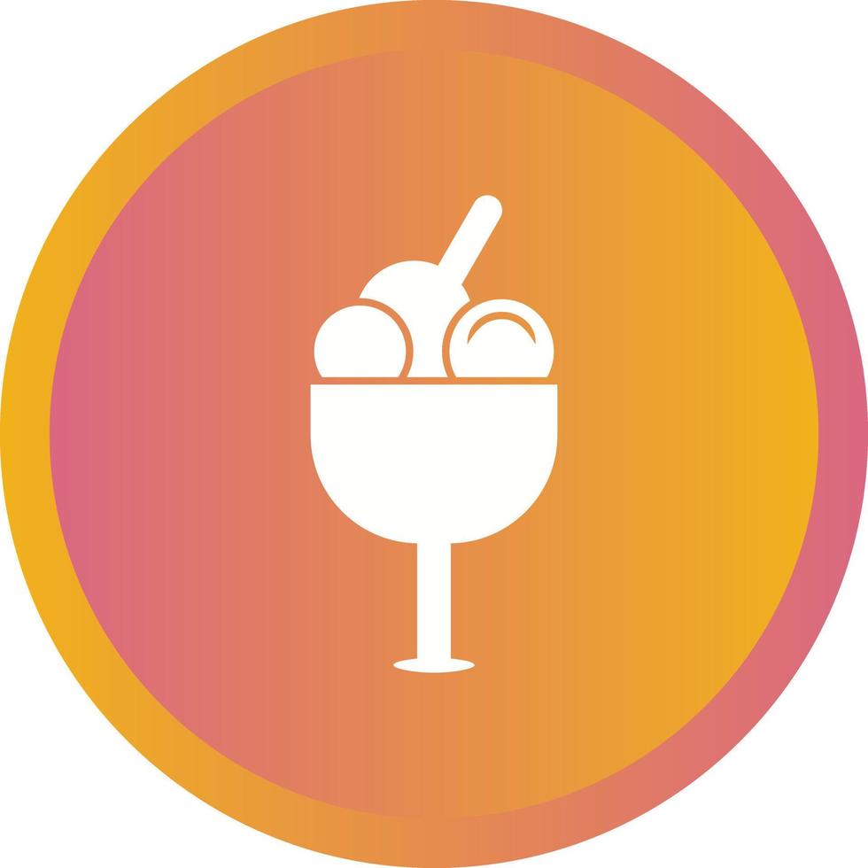 Beautiful Icecreame Goblet Glyph Vector Icon