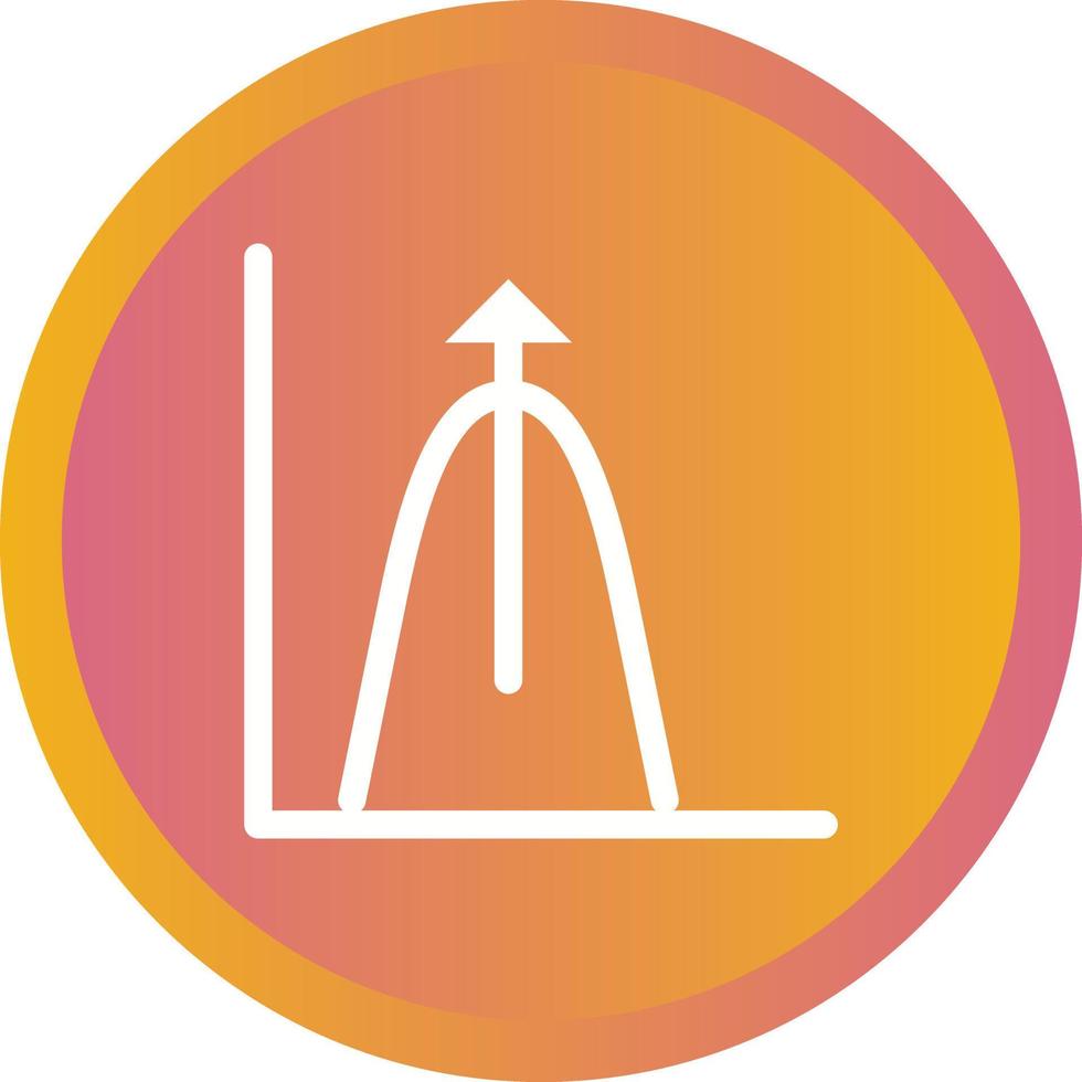 Beautiful Bell shaped graph Glyph Vector Icon
