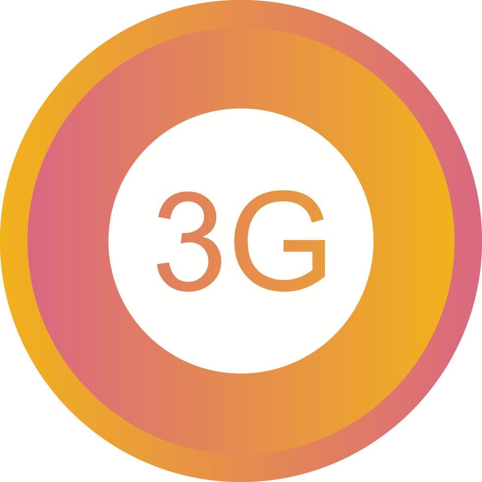 Beautifu 3G Glyph Vector Icon