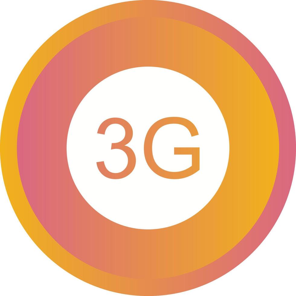 Beautifu 3G Glyph Vector Icon