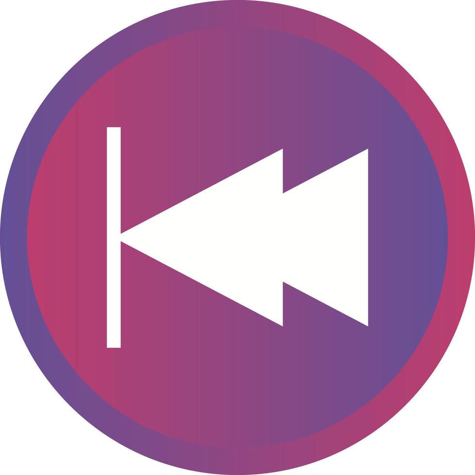 Beautiful Left arrow Glyph Vector Icon