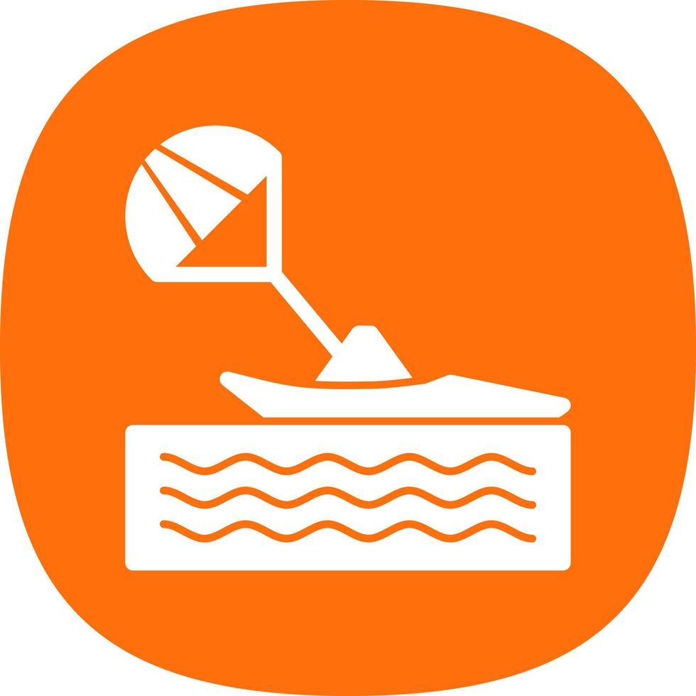 Parasailing Vector Icon Design