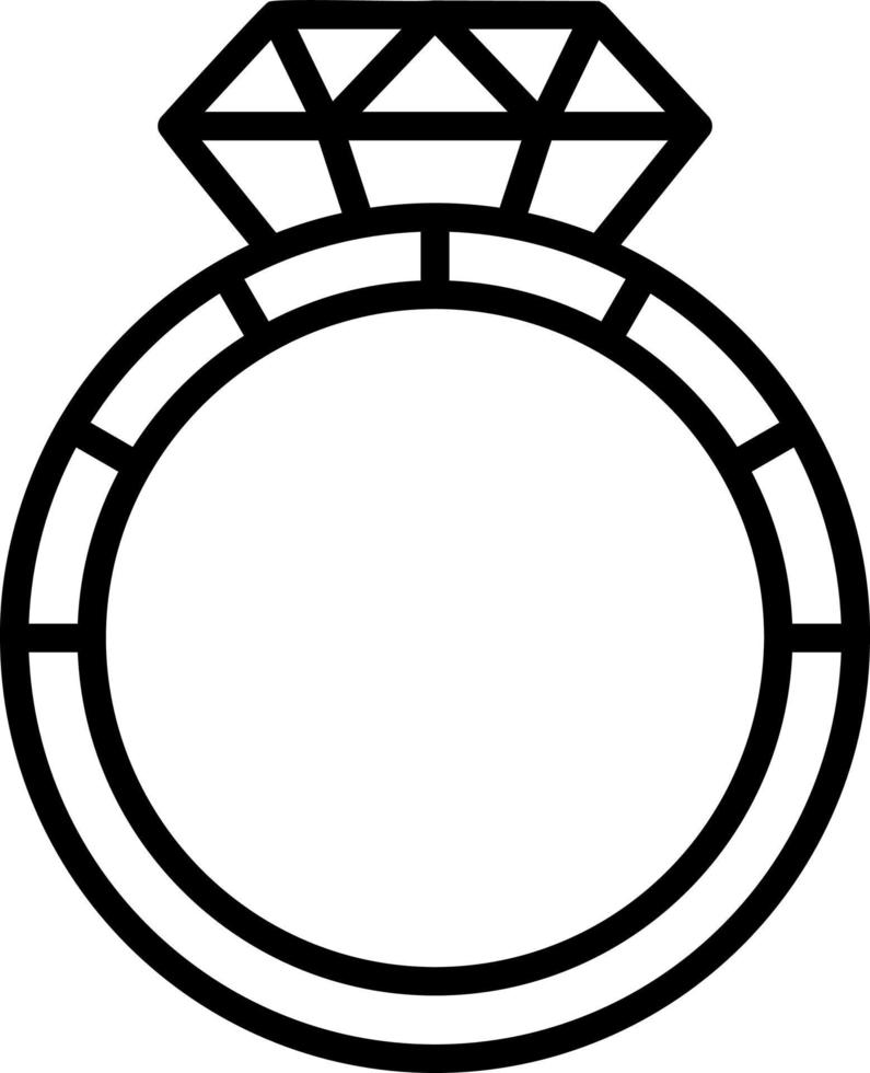 diseño de icono de vector de anillo de diamante