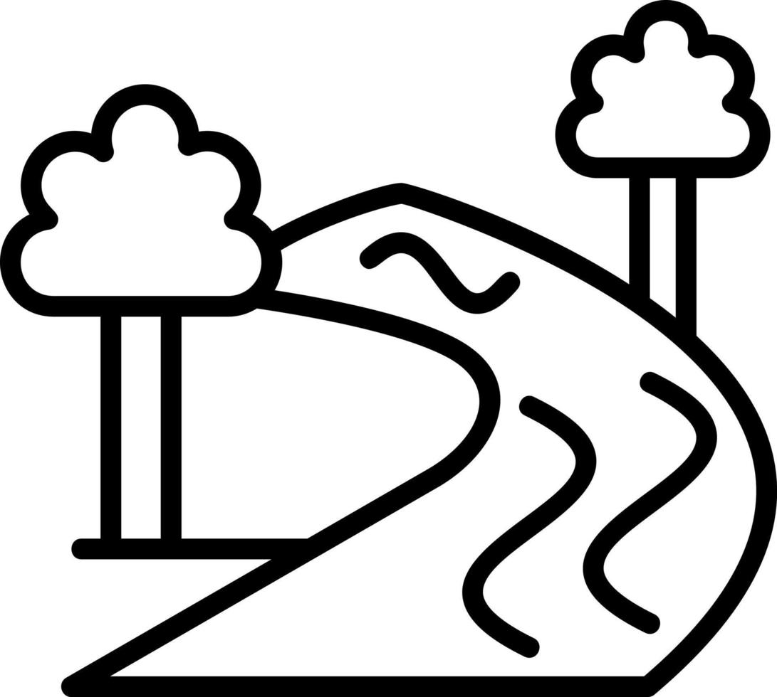diseño de icono de vector de signo de río