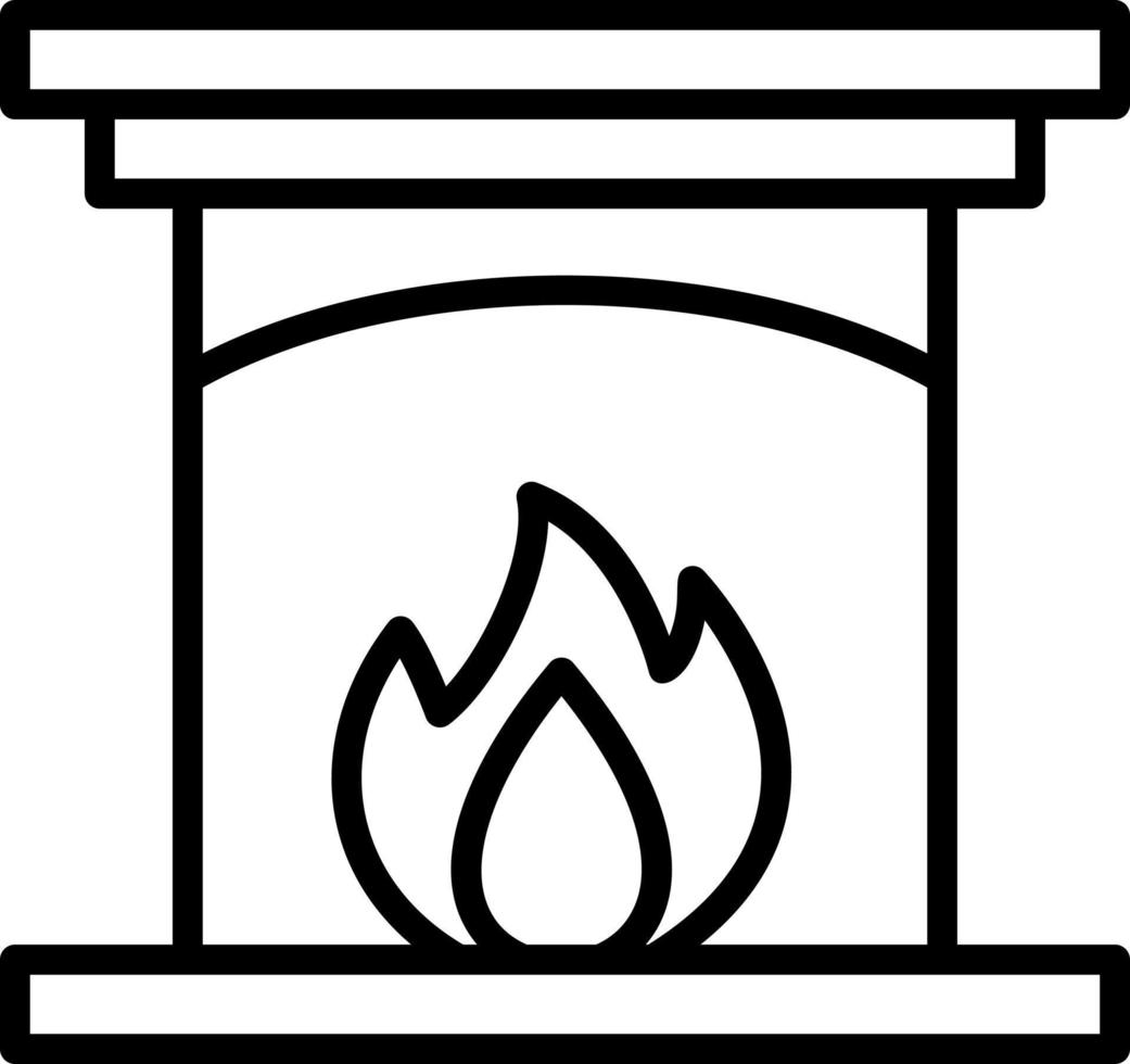 Fireplace Vector Icon Design