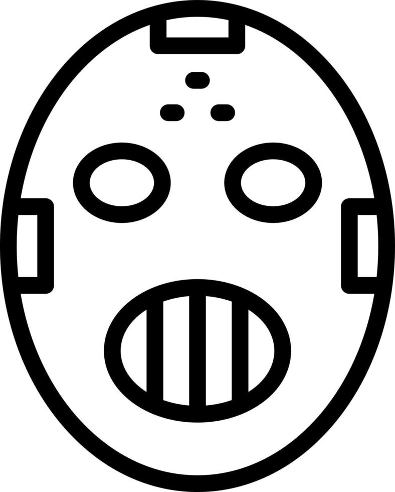 Hockey Mask Vector Icon Design