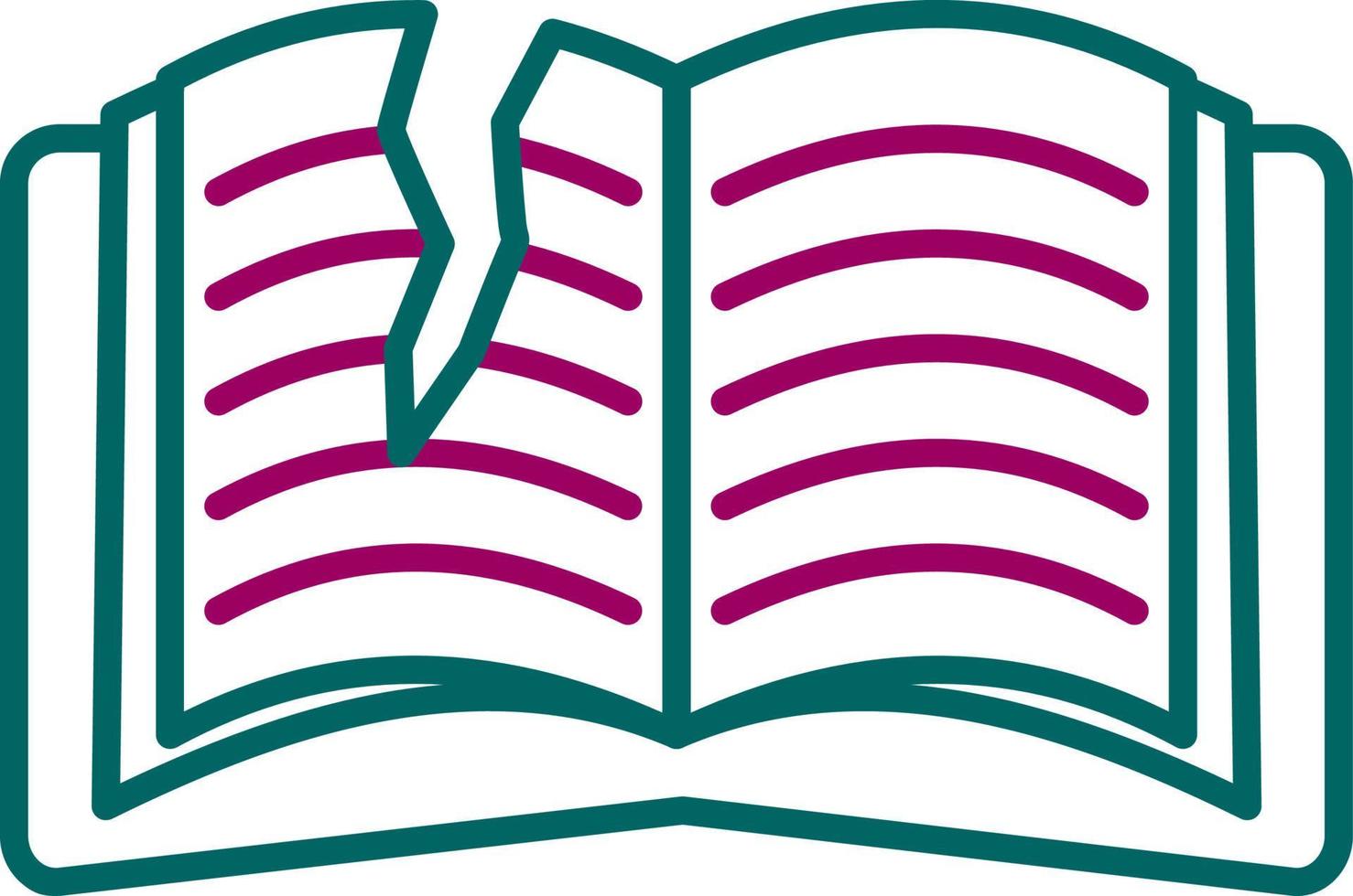 Teared Book Vector Icon