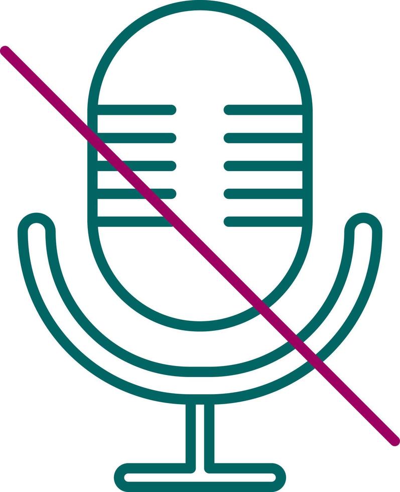 Microphone Mute Vector Icon