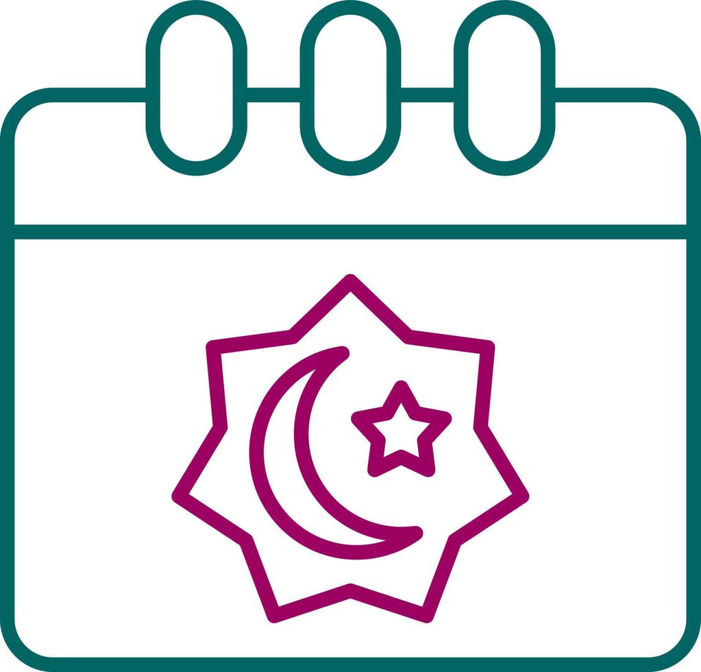 Islamic Calendar Vector Icon