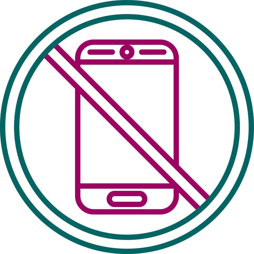 No Phone Vector Icon