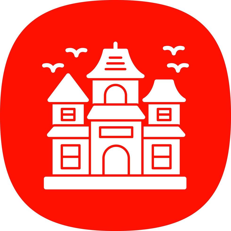 Haunted House Vector Icon Design