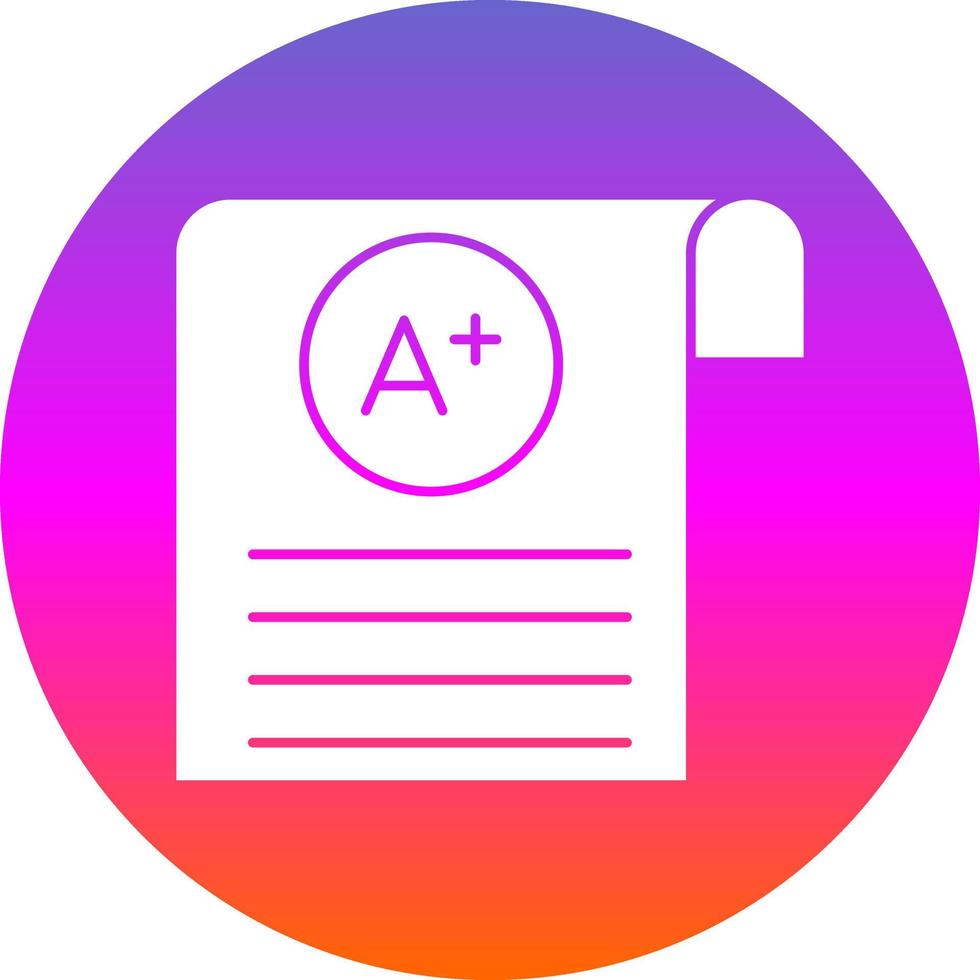 Student Grades Vector Icon Design