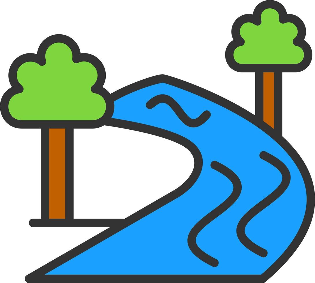 River Sign Vector Icon Design