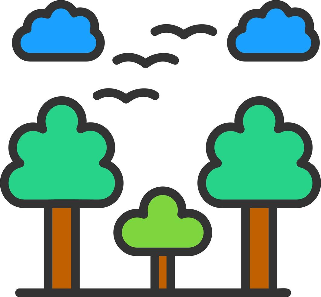 diseño de icono de vector de bosque