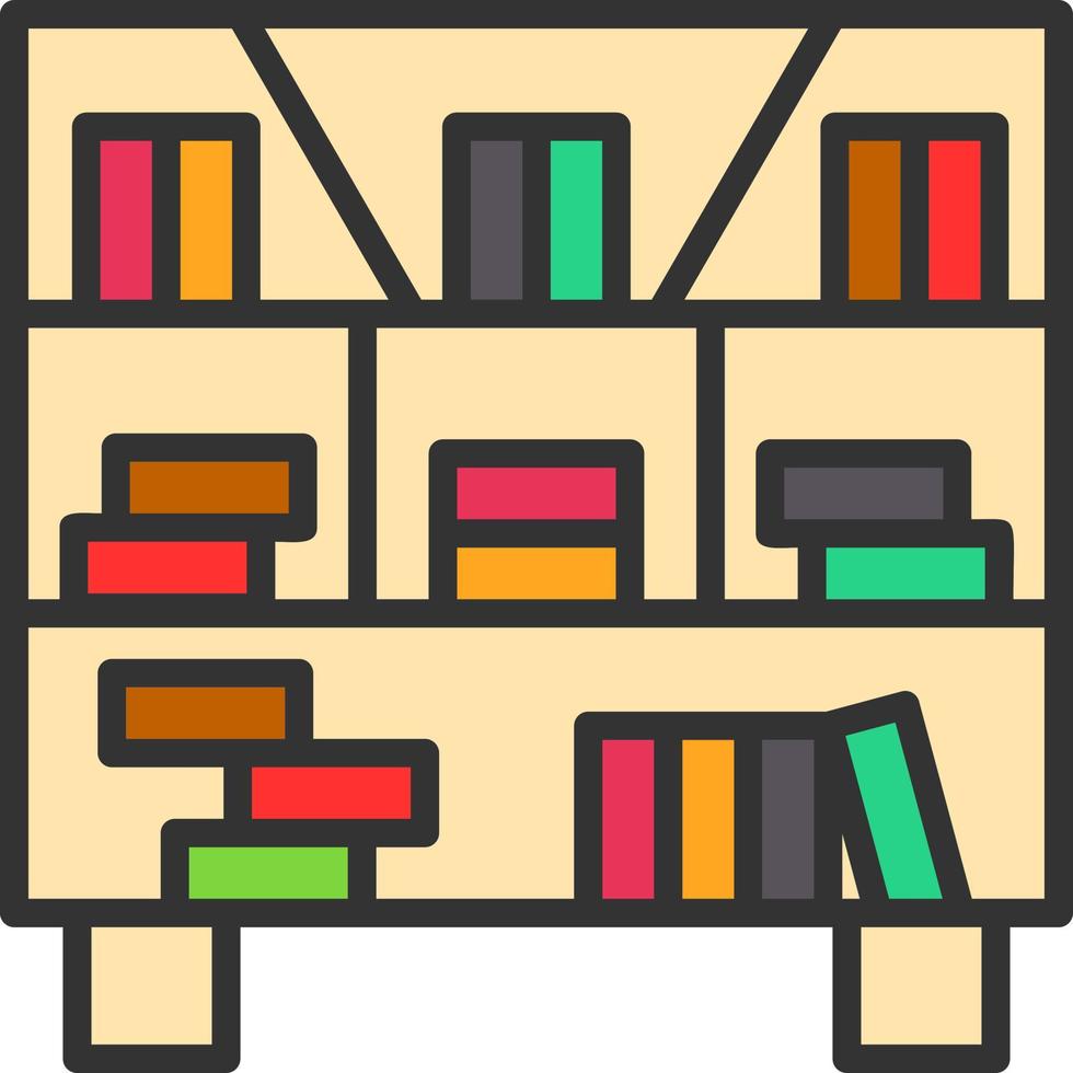 Bookshelve Vector Icon Design