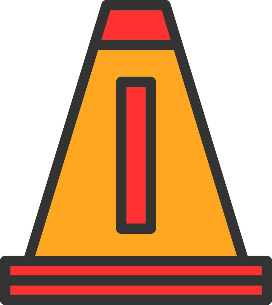 Traffic Cone Vector Icon Design