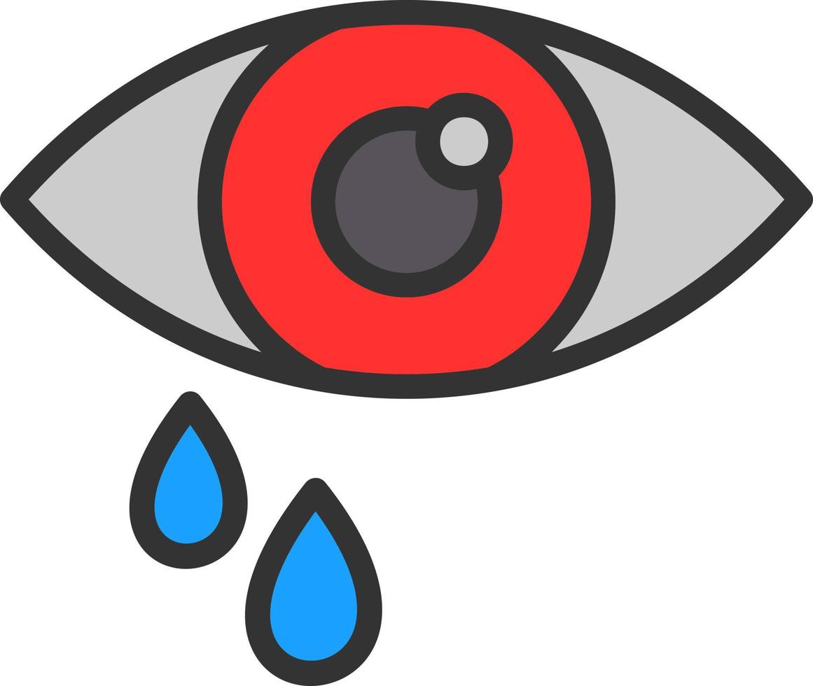 diseño de icono de vector de ojos llorosos