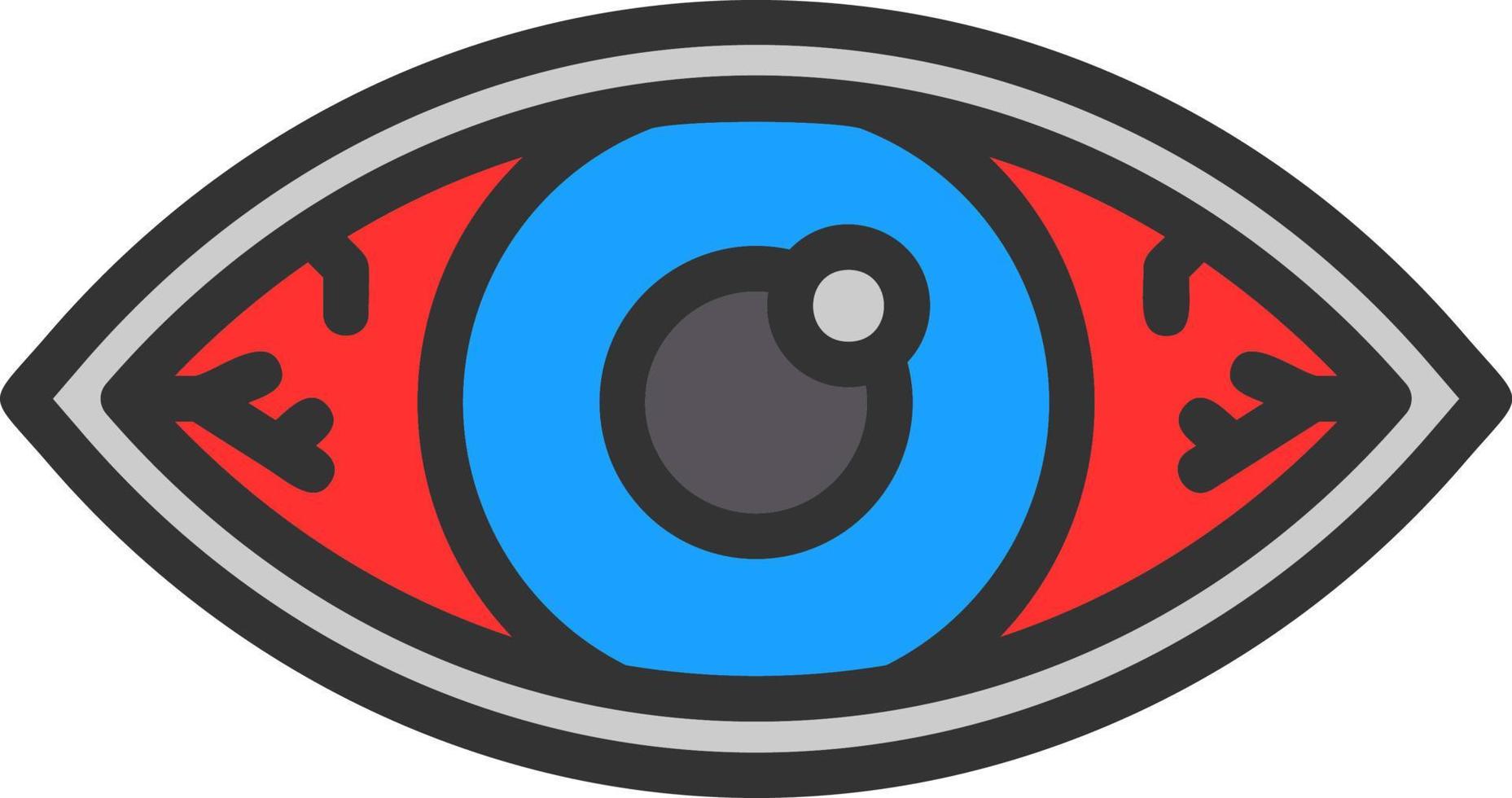 diseño de icono de vector de ojos rojos