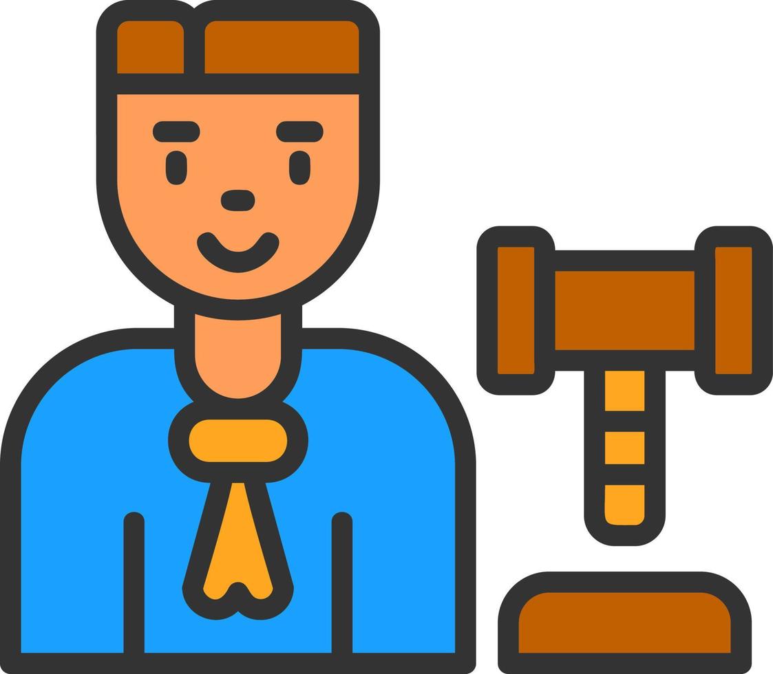 Judge Man Vector Icon Design