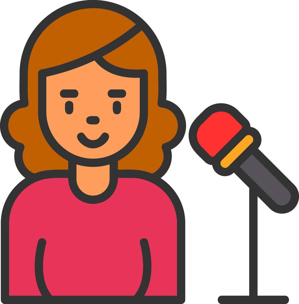 Host Woman Vector Icon Design