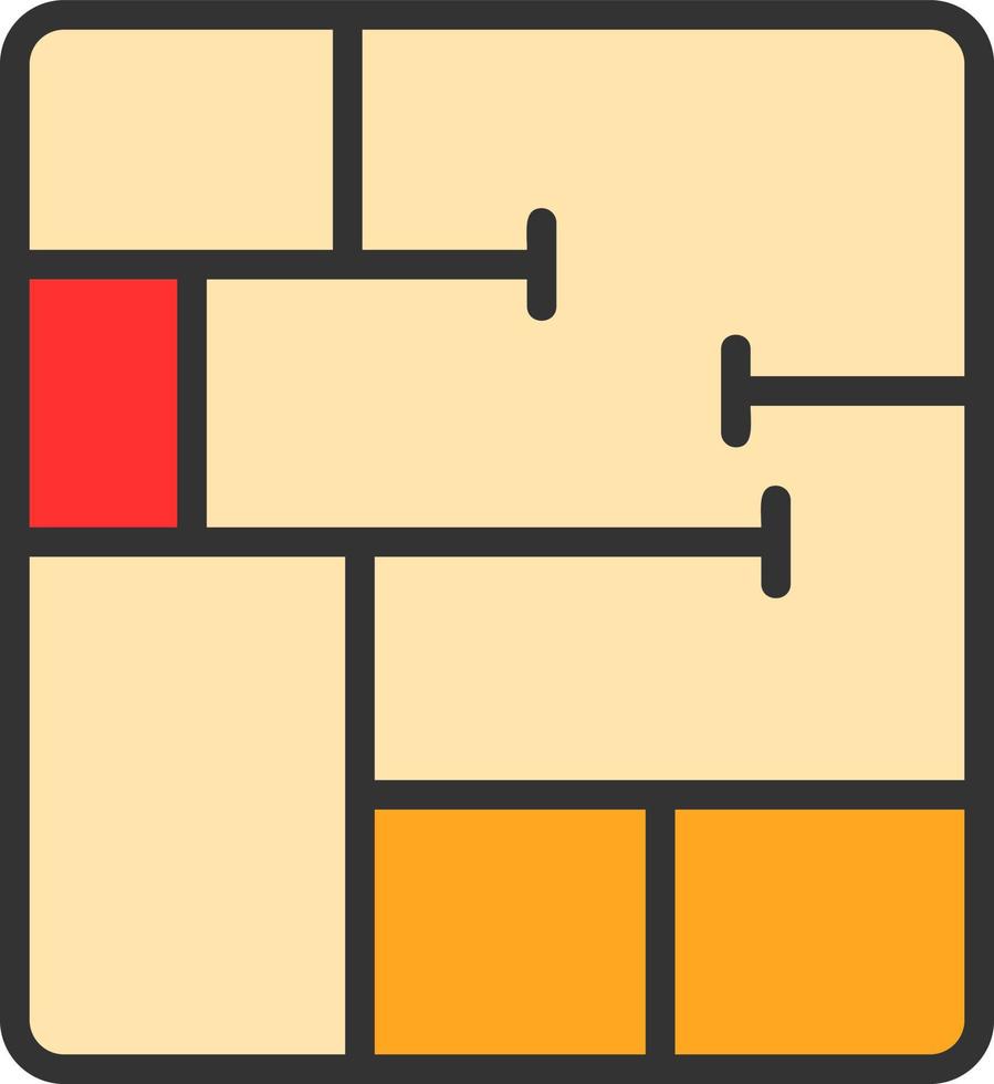 Floor Plan Vector Icon Design