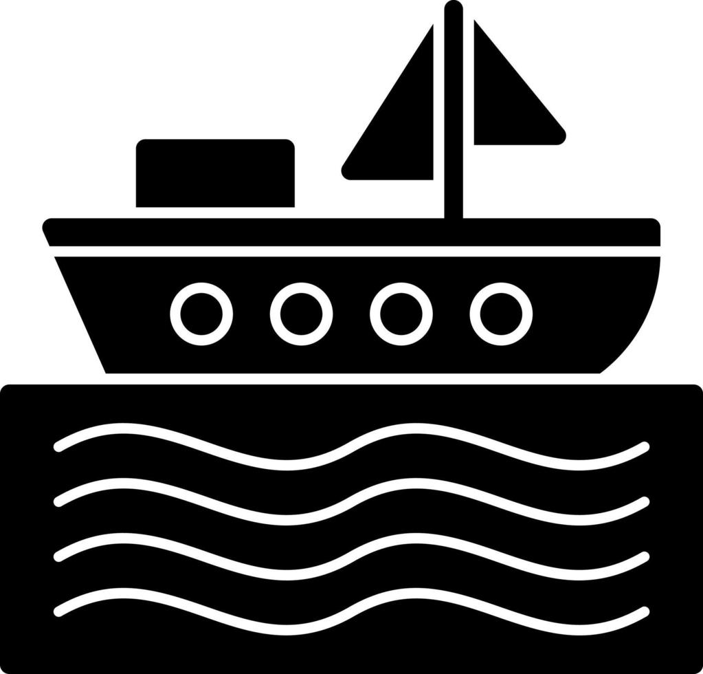 diseño de icono de vector de barco