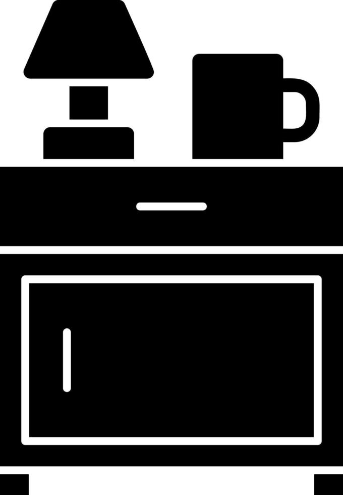 Bedside Table Vector Icon Design