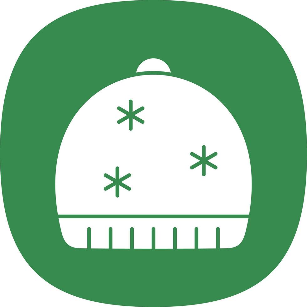 diseño de icono de vector de gorro de invierno