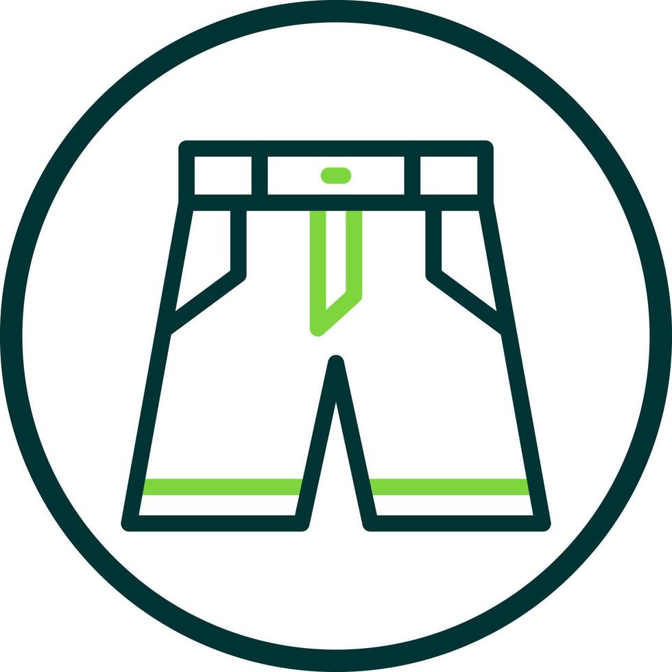 diseño de icono de vector de pantalones cortos de mezclilla