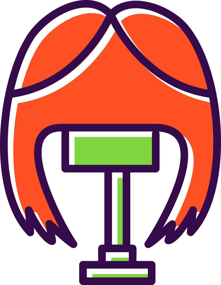 Wig Vector Icon Design