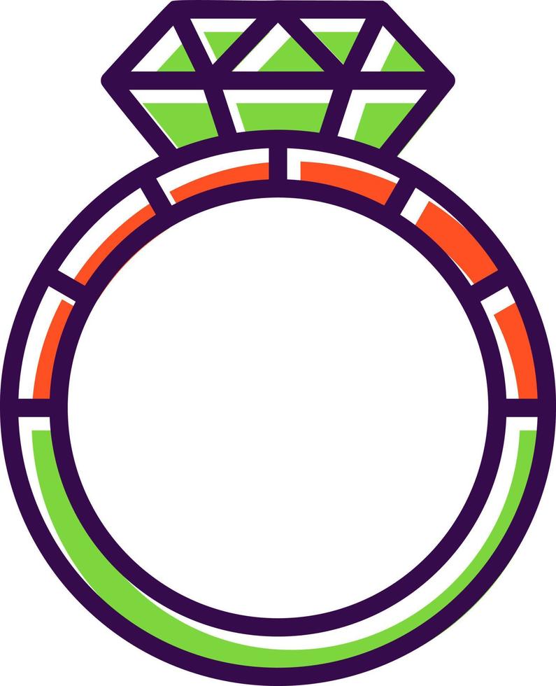 diseño de icono de vector de anillo de diamante