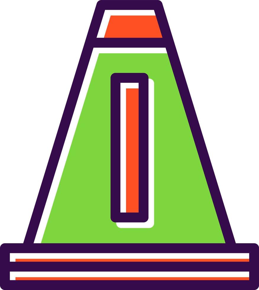 Traffic Cone Vector Icon Design
