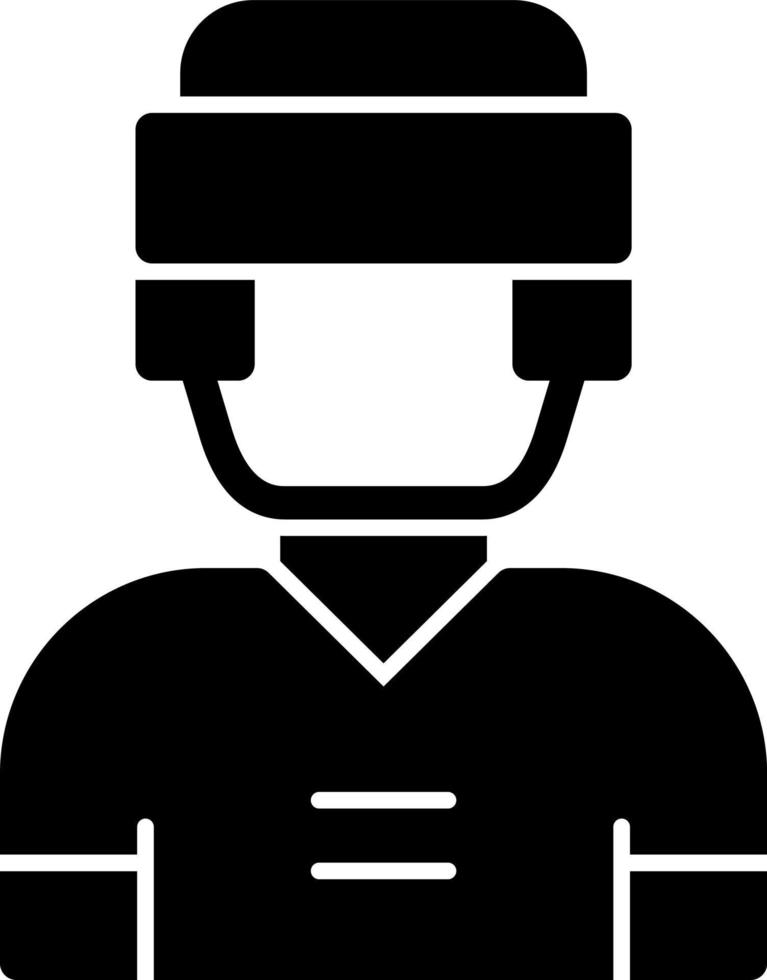 Hockey Player Man Vector Icon Design
