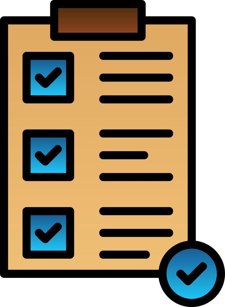Completed Task Vector Icon Design