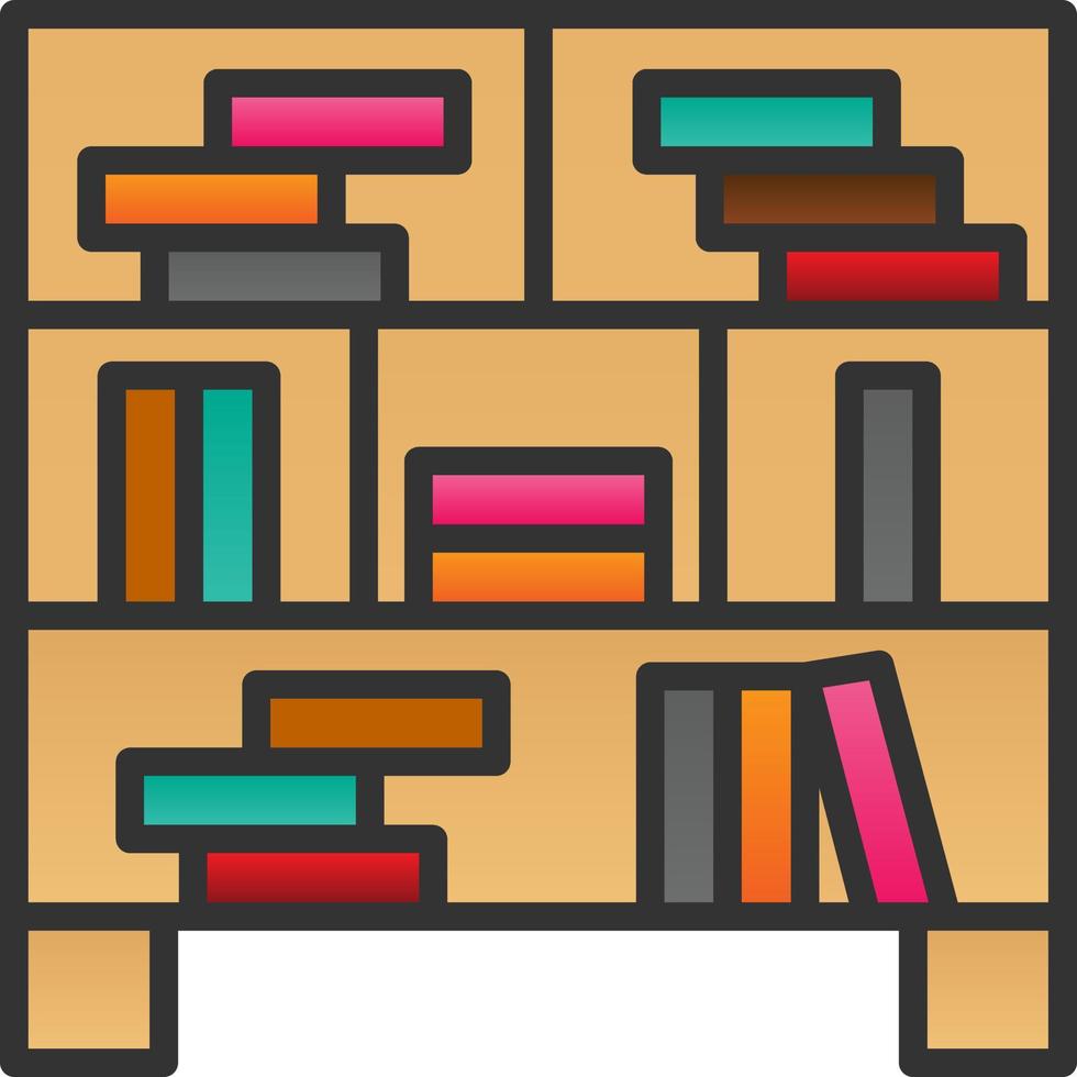 Bookcase Vector Icon Design