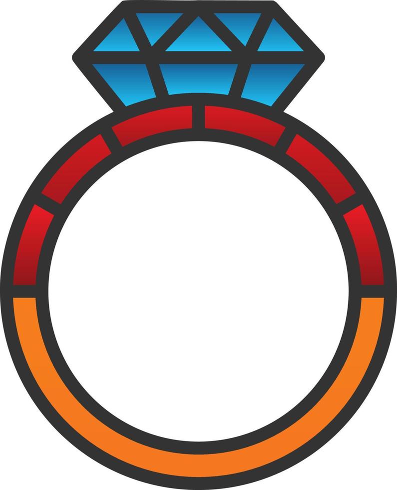 diseño de icono de vector de anillo de diamante