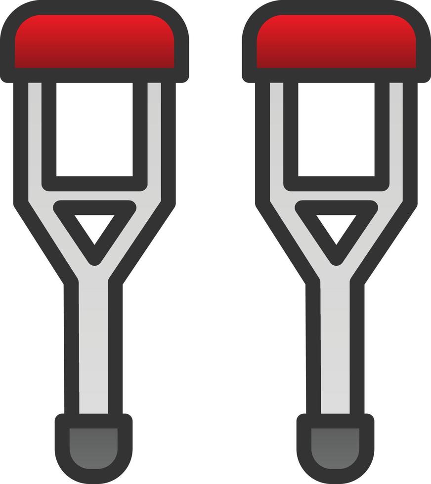 Crutch Vector Icon Design