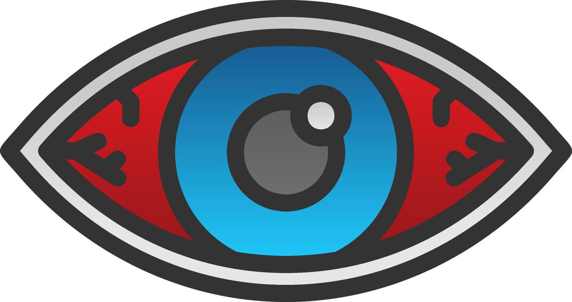 Red Eyes Vector Icon Design