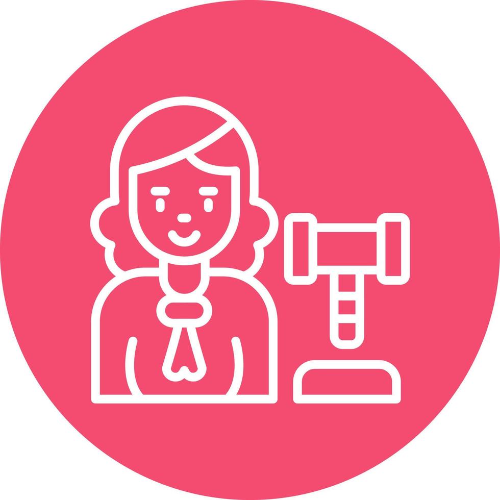 Judge Woman Vector Icon Design