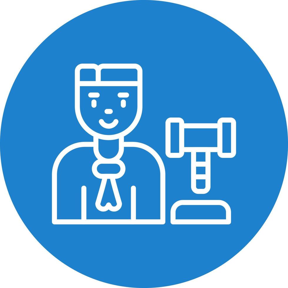 Judge Man Vector Icon Design