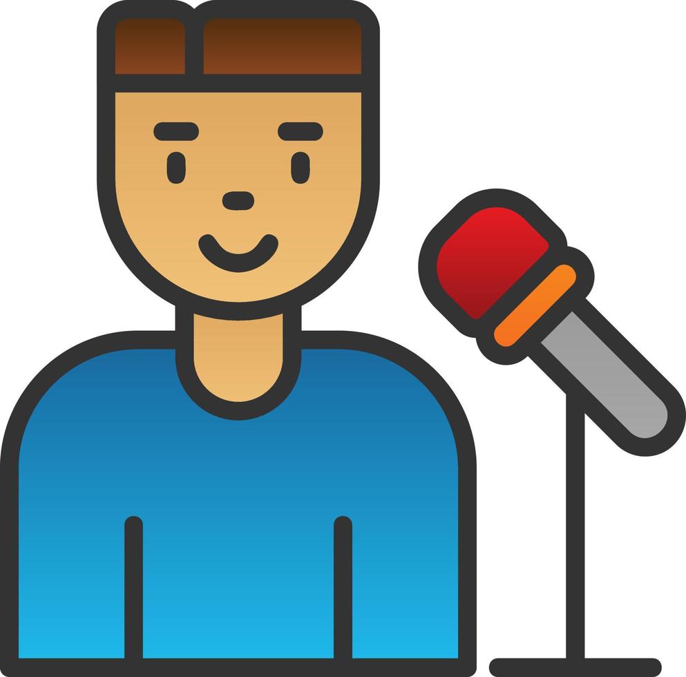 Host Man Vector Icon Design