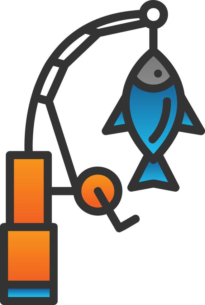 Fishing Rod Vector Icon Design